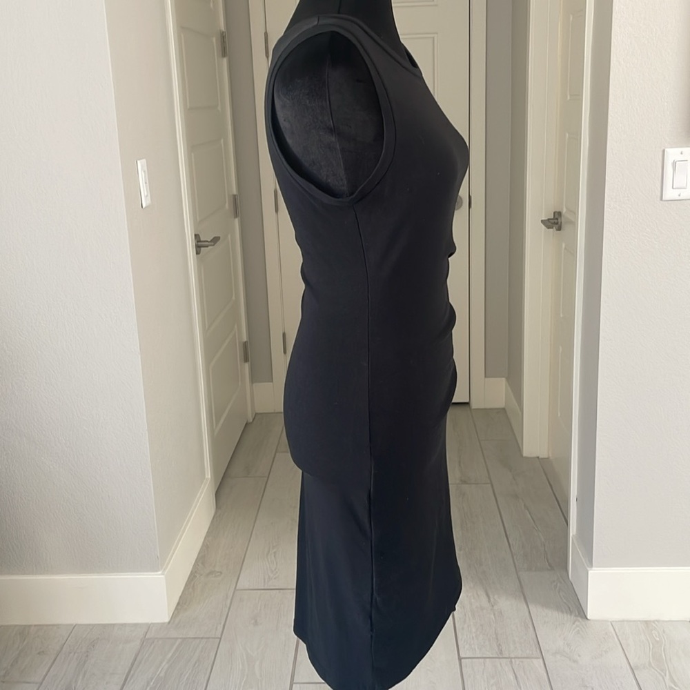 Treasure & Bond Ruched Side Sleeveless Dress Black Size S - Picture 8 of 10
